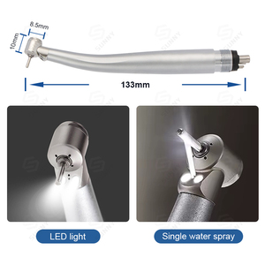 หัวกรอฟันไฟเบอร์ออปติกแบบมินิ ความเร็วสูง พร้อมไฟ LED คู่ หัวกรอแบบเทอร์ไบน์ ฉีดน้ำเดี่ยว สำหรับเด็ก - Product Image 3