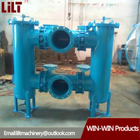 Filtre à panier vertical duplex hydraulique pour équipement industriel, eau et huile, composants essentiels de la cuve sous pression, filtre 10-1000 µm