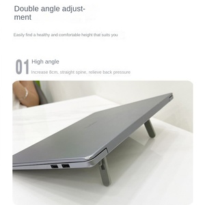 Support de tablette portable créatif avec refroidissement, réglage lumineux des fichiers, hauteur réglable, mini, pliable et invisible - Product Image 2