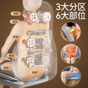 Coussin de massage Le Chen pour le corps entier, dos, nuque, taille, hanches, jambes, avec thérapie thermique, vibrations, tapotement, pétrissage, airbag, à brancher, en cuir PU - Product Image 1