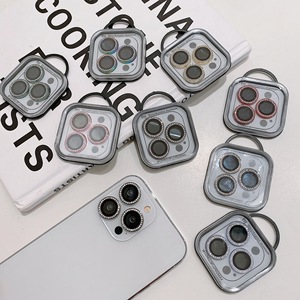 ฟิล์มกันรอยเลนส์กล้องแบบกระจกนิรภัย Diamond Pearlescent ป้องกันการกระแทก สำหรับ <span class=keywords><strong>iPhone</strong></span> 16 15 14 Pro ครอบคลุมเต็มเลนส์ พร้อมเพชร - Product Image 3