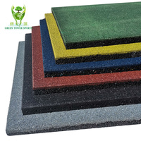 Dalles de sol en caoutchouc écologiques, durables et absorbant les chocs, 50 mm, pour gymnases, terrains de jeux et stands de tir