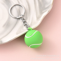 Porte-clés personnalisé tendance : pendentif ballon de basket, porte-clés ballon de football, porte-clés ballon de tennis 3D en silicone et PVC