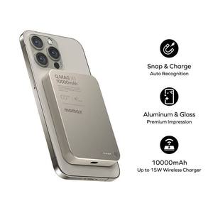 Batería Externa Portátil <span class=keywords><strong>MOMAX</strong></span> Q.MAG X1 de 10000mAh con Cargador Inalámbrico Magnético y Aleación de Aluminio para iPhone - Product Image 2