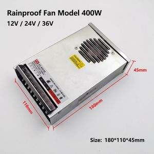 Fuente de Alimentación y Controlador LED de 1000W 24V CC con Carcasa de Aluminio Resistente a la Lluvia, Protección Contra Sobretensiones y Entrada de CA para Alumbrado Público - Product Image 3