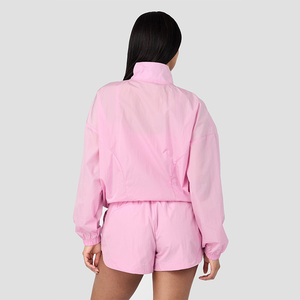<span class=keywords><strong>Tuta</strong></span> da <span class=keywords><strong>donna</strong></span> <span class=keywords><strong>rosa</strong></span> a 2 pezzi, giacca oversize con zip e pantaloncini coordinati - Product Image 2