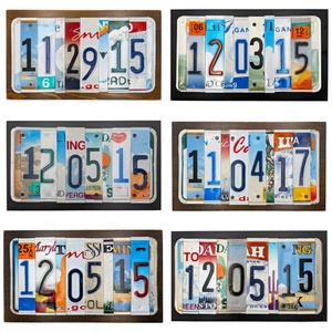 Support en aluminium personnalisé pour plaques d'<span class=keywords><strong>immatriculation</strong></span> de style californien avec lettres découpées, finition brillante/noir chromé, épaisseur 1-1,5 mm, décoratif - Product Image 2