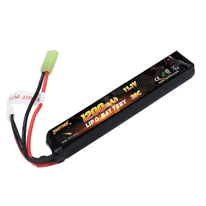 11.1 Stick Pack 3s 1200 mah 20c Airsoft Lipo Batterie für Waffe/Rc-Modell/Hobby Mp5k Mp5 Scar M249