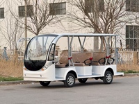 Autobús Turístico Eléctrico Ecológico de 11 Plazas, Vehículo de Excursión para Parques Temáticos con Portaequipajes
