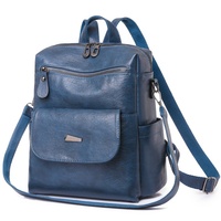 Sac à dos vintage de haute qualité en cuir PU pour femme avec fermeture éclair, sacs à bandoulière décontractés pour voyages, pour femmes et pour l'école des filles