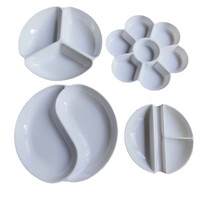 Palette de mélange de peinture Fleur de Prunier, fournitures artistiques pour étudiants, boîte de mélange d'aquarelle en plastique pour enfants Fleur de Prunier