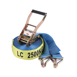 Sangles à <span class=keywords><strong>cliquet</strong></span> en polyester gris robustes rétractables 50 mm 5000 kg 6 m avec crochet en J - Product Image 6