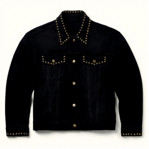 Veste en jean slim pour homme, de haute qualité, 100% coton, respirante, écologique, pour usage extérieur décontracté, personnalisable sur le devant - Product Image 1