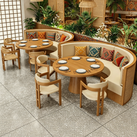 Fabrication de canapés pour restaurants, mobilier de café, sièges de stand de restauration rapide, canapé de restaurant demi-circulaire, table et chaises