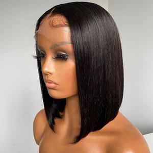 180% suisse dentelle naturel noir <span class=keywords><strong>Bob</strong></span> coupe cheveux brésiliens 13x4 dentelle avant <span class=keywords><strong>Bob</strong></span> perruque 100% cheveux humains coupe courte <span class=keywords><strong>Bob</strong></span> dentelle frontale perruque - Product Image 6