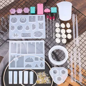 128 Cái DIY Baking Nhà Cung Cấp Đánh Bóng Nhựa Mặt Dây Chuyền Nhựa Khuôn Đúc Trang Sức Khuôn Để Làm Công Cụ Nghìn Sản Phẩm Kangkai