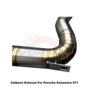 Sistema completo Vortex ligero de titanio natural con válvula de vacío para Porsche Panamera 971 2017-2024 - Product Image 5