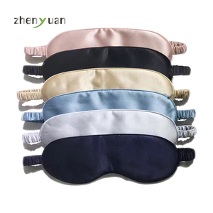 Masque pour les yeux en soie satin de sommeil de marque privée avec logo personnalisé masque pour les yeux de voyage en soie naturelle réglable - Product Image 2