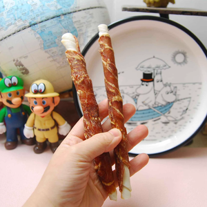 Delicioso Petisco para Cães em Forma de Wrap de Pato Rico em Proteínas, Feito de Couro de Vaca Puro, Snack Focado em Proteínas, Mastigável Dental com Vitaminas e Minerais Balanceados - Product Image 4