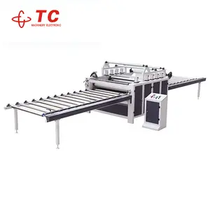 TC woodworking machinery Paper Sticking Water Based cold glue white latex laminating machine for Paper on MDF
