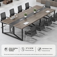 HYZ-286X Table de conférence moderne en bambou, combinaison bureau-chaise pour grandes salles de conférence et salles de formation