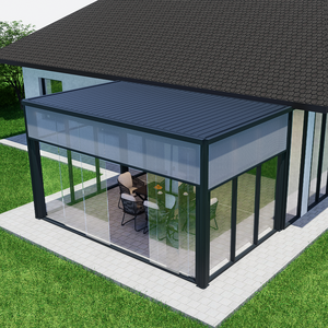 10x14 12x10 10x12 pies para cubierta Motorizada Pérgola de invierno a prueba de agua con toldo retráctil - Product Image 3