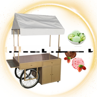 Vitrine réfrigérée transfrontalière sur mesure pour glaces, desserts glacés, gelée de pâtisserie et yaourts glacés en coupes épaisses