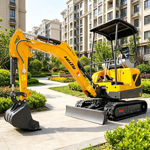 Mini-excavatrice compacte de 1,8 t, mini-pelleuse, petite pelleuse sur chenilles pour espaces étroits, travaux de construction, jardinage, équipement agricole - Product Image 3