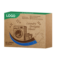 Feuilles de lessive biodégradables écologiques hypoallergéniques naturelles super concentrées jetables en mousse moyenne parfum lavande