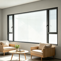 Fenêtres à battants en aluminium à double vitrage isolant thermiquement, style basculant et pivotant, ouverture vers l'intérieur pour maisons