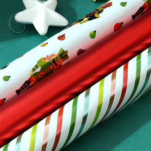 Wrapping Paper 43*300cm High Quality 80g Factory Manufacturer Eco-frindly Production <b>Christmas</b> Custom Gift Metallic Paper - Product Image 6