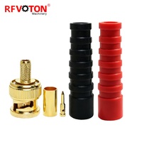 Connecteur BNC mâle à sertir 75 Ohm 12G pour câble coaxial Belden 1855A/4855R Mini-RG59 6G HD/3G/4K/8K pour moniteur, caméra CCTV