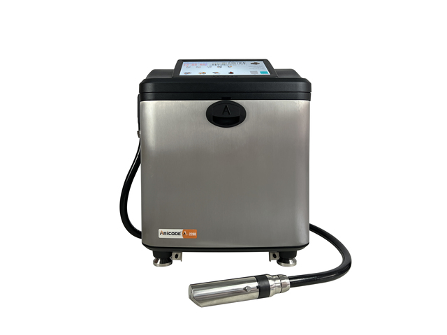 Aricode Industrial Inkjet Printer 420m/min White Ink Continuous CIJ Coding Machine 1-5 Lines Expiry Date QR Code
