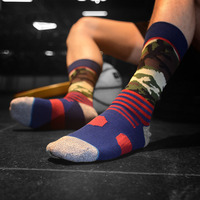 Chaussettes de basket-ball épaisses de coussin éponge de logo personnalisé de sport de plein air d'élite d'approvisionnement d'usine