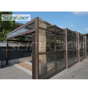 Cubierta de Piscina de <span class=keywords><strong>Policarbonato</strong></span> Personalizada, Cubierta Retráctil Automática de Aluminio y Vidrio <span class=keywords><strong>para</strong></span> Casa - Product Image 6