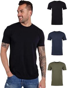 Bán Buôn Người Đàn Ông Của Cổ Điển Bông T-Shirts Rắn Ngắn Tay Áo Crew Cổ Mềm Được Trang Bị 180 Gram Vải Dệt Kim Tươi Phong Cách Giản Dị - Product Image 4