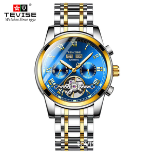 Montre mécanique automatique grand format avec calendrier perpétuel, 38 mm, lumineuse, en acier inoxydable transparent, pour homme - Product Image 4