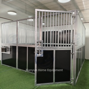 Pannelli Frontali per Stalle in Metallo Zincato/Bambù/WPC per Scuderie, Porte Scorrevoli/Girevoli Resistenti, Divisori per Stalle - Product Image 2