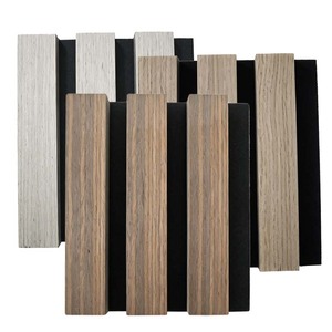 Wholesale Modern Wall <strong>Space</strong> Design Sound 3D Absorbing Wall Protection Polyester Felt Wood Grid Wall Panel for Wall <strong>Space</strong> <strong>Decor</strong> - Product Image 2
