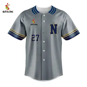 Camiseta de beisebol personalizada, camiseta vazia de beisebol