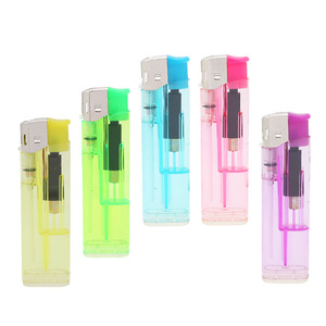 Vente chaude Briquet électrique jetable transparent coloré moderne au butane pas cher - Product Image 4