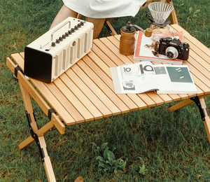 Customized Modern Eco-friendly Outdoor Camping <b>Table</b> Foldable <b>Portable</b> Storage Bamboo Wood Park - Product Image 4