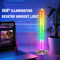 Lumière intelligente LED RGB colorée à puce, avec détection de rythme et synchronisation musicale, pour bars et fêtes, effet diamants
