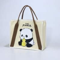 Sac fourre-tout en toile personnalisé avec logo par transfert thermique, sac à bandoulière pliable, motif dessin animé Pochacco Kitty, taille moyenne, design mignon, pour usage extérieur, sacs à main