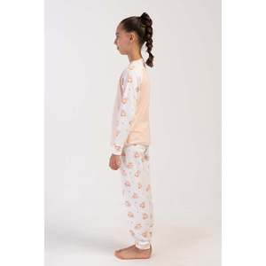 Ensemble de pyjama en Lycra pour filles, jupe à manches longues et col rond régulé avec poignets ovales (tailles 7-8/13-14) - Product Image 3
