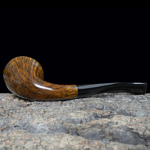 Muxiang Briar Wood Smoking Pipe Bent Type 3mm Filter Men's Style Tobacco Pipe - Product Image 4