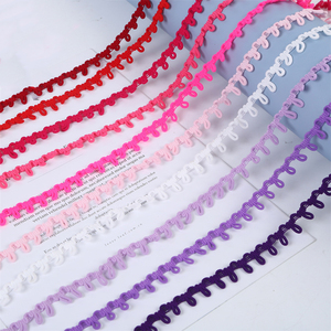 Großhandelsposten Günstiger Preis Bunte Kragenbänder Elastische Knopfschlaufen-Borte für Bekleidung - Product Image 1