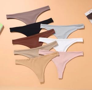 Europese & Amerikaanse Stijl Zacht Ademende Vrouwen String Sexy Low-Rise Naadloze T-Slipjes Naakt Gevoel No Show Comfort Ondergoed - Product Image 2