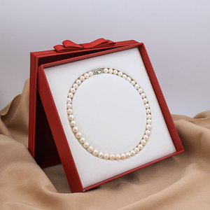 Set di gioielli in argento 925 pregiato <span class=keywords><strong>per</strong></span> <span class=keywords><strong>la</strong></span> <span class=keywords><strong>festa</strong></span> <span class=keywords><strong>della</strong></span> <span class=keywords><strong>mamma</strong></span> <span class=keywords><strong>collana</strong></span> di perle regalo set di 8-9mm <span class=keywords><strong>collana</strong></span> di perle d'acqua dolce bianco naturale da donna - Product Image 3