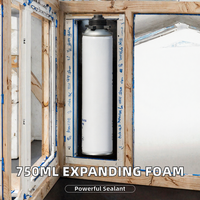 Scellant en mousse polyuréthane PU monocomposant de 750 ml, adhésif isolant expansif pour l'installation de fenêtres et de portes